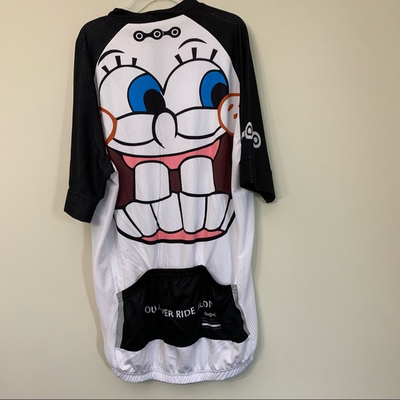 New-Vaggesport Spongebob cycling Jersey bike shirt with reflective & pockets 3xl - Picture 3 of 11